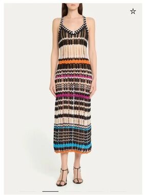 ZANKOV Libania Multi-colored Crochet Knit Dress Size XS/S new with tags